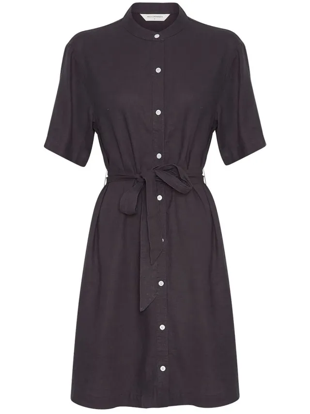 MSCH Copenhagen Mschpennie Ginia 2 4 Shirt Dress Dames - Jurk - Blauw