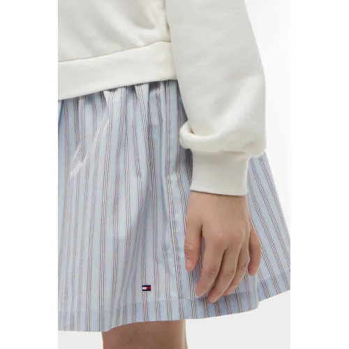 Tommy Hilfiger gestreepte korte jurk lichtblauw lichtblauw/wit, foto 3