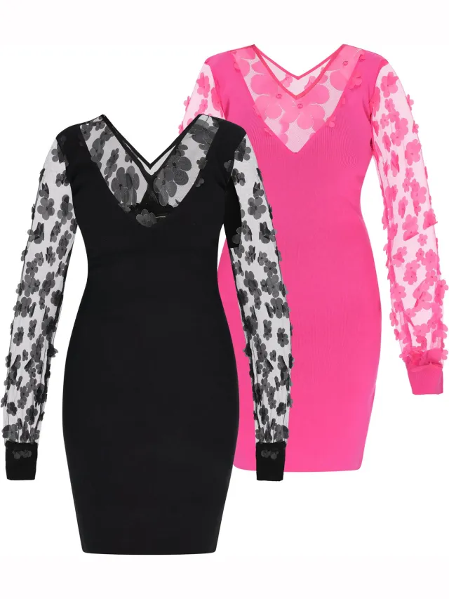 Mo Dress 2-Pack Black & Fuchsia