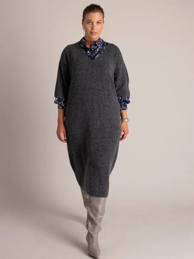 Yest Curve jurk YCvivika Dark Grey/Melange