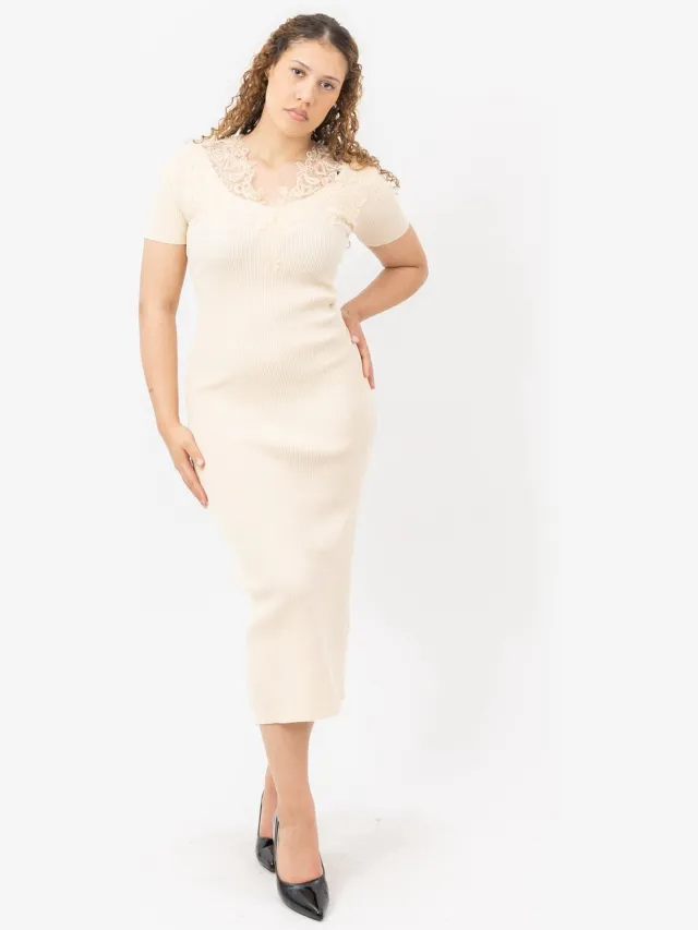 Elara Maxikleid Beige