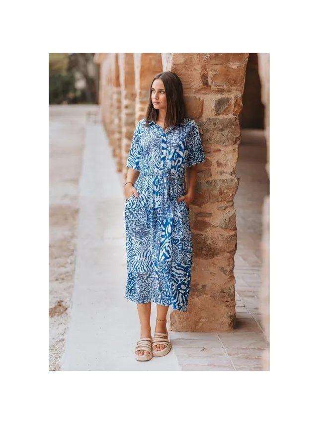 Isla Bonita By Sigris Jurk Isla Bonita By Sigris Jurk Blauw