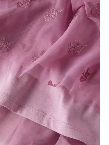 NAME IT MINI A-lijn jurk met glitters roze, foto 4