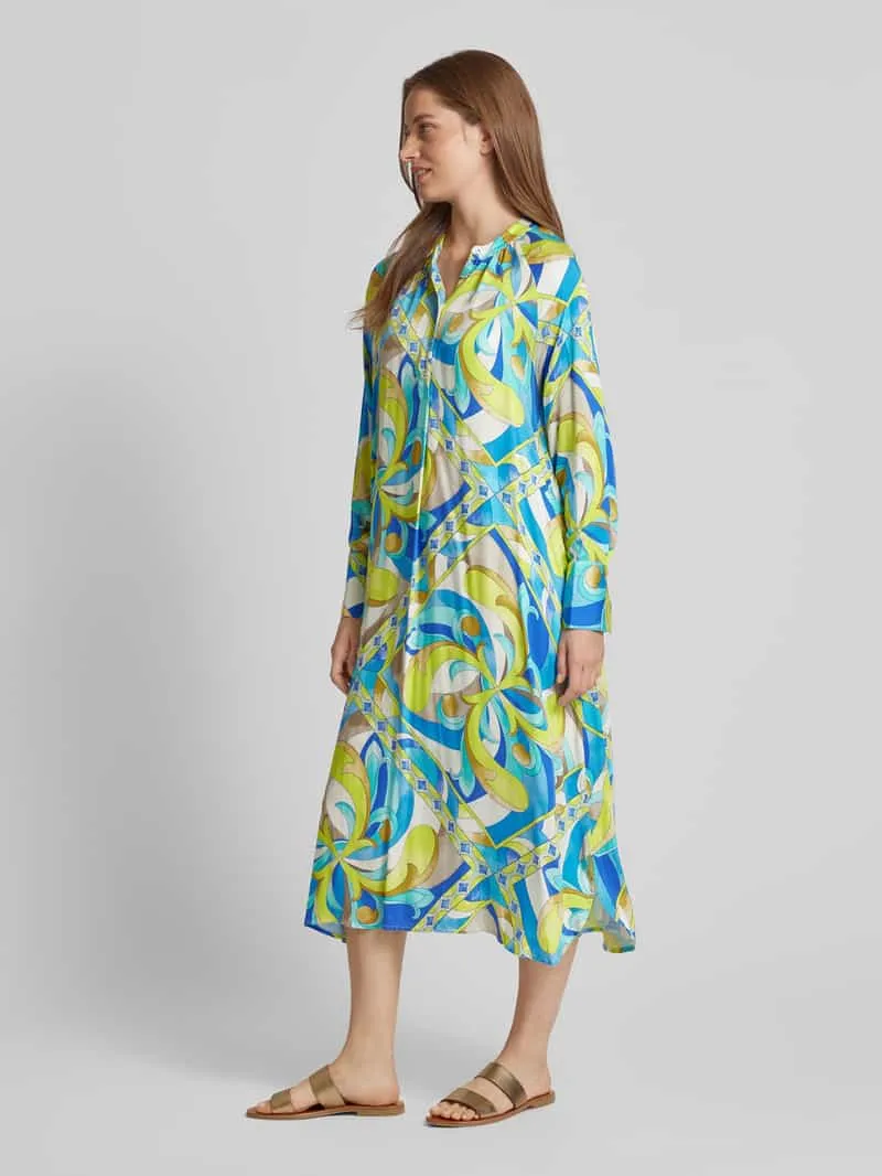 Emily Van den Bergh Midi-jurk met all-over print geel, foto 3