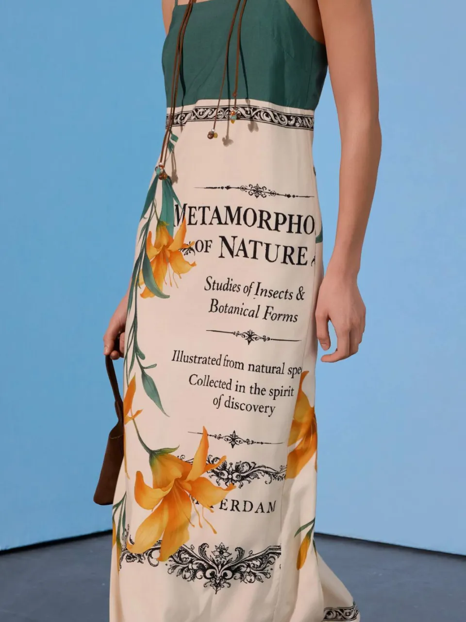 Trendyol TRENDYOLMİLLA Dames Ecru Bloemen Maxi Mouwloos Recht Jurken, foto 2