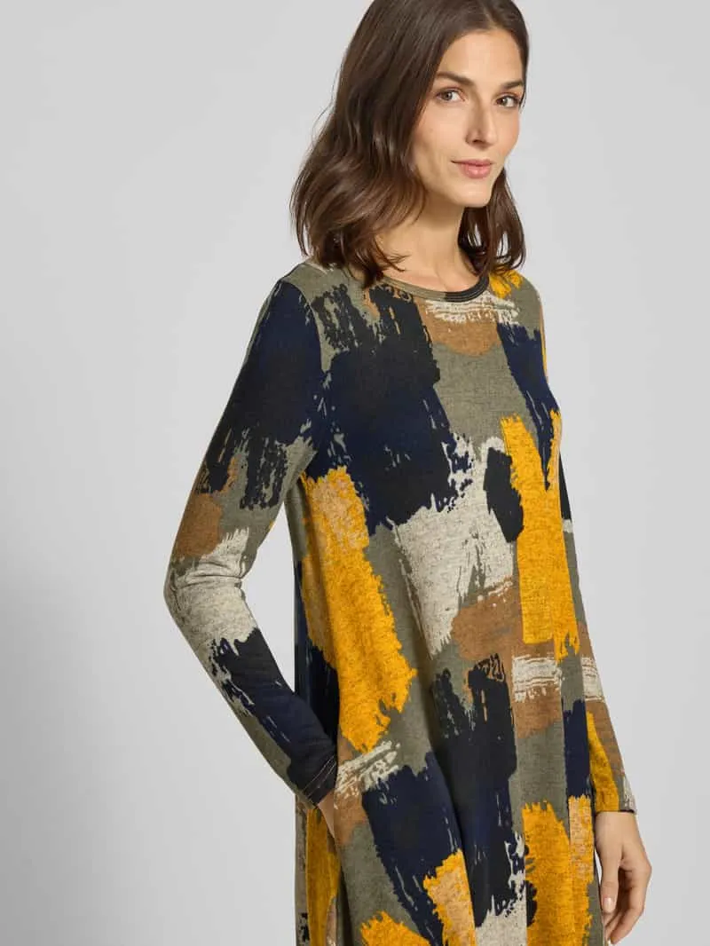 Apricot Mini-jurk met ronde hals marineblauw, foto 4