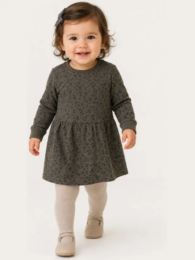 NAME IT NMFTEKKO LS SWEAT DRESS NOOS Meisjes Jurk Deco Rose