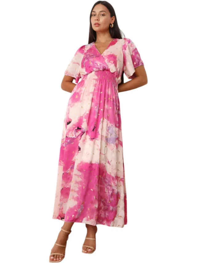 La Modeuse Lange Jurk La Modeuse 75831_P179481 Roze