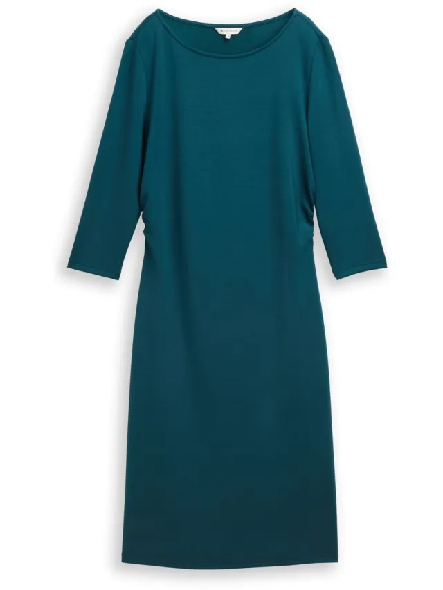 Tom Tailor Jurk met ruches - Deep Meadow Green