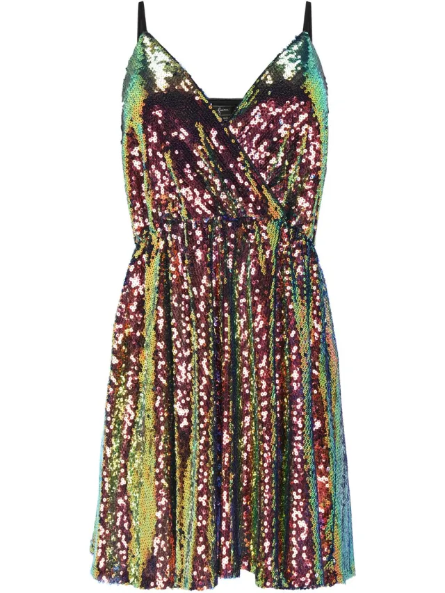 Faina jurk regenboog veelkleurig