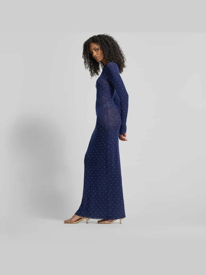 Rabanne Maxi-jurk in semi-transparant design blauw, foto 4
