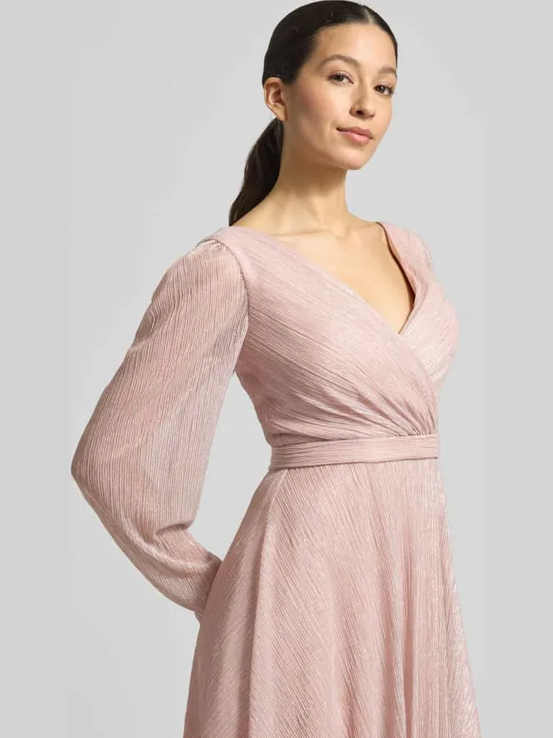 TROYDEN COLLECTION Jurk in wikkellook rosé, foto 3