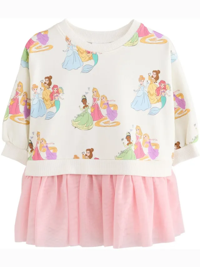 Next Meisjes - Disney Princess jurk nmet mesh - Roze Pink