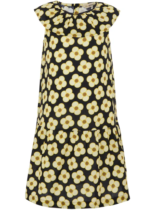 Regatta Meisjes Orla Kiely Spinning Bloemenjurk (Zwart)