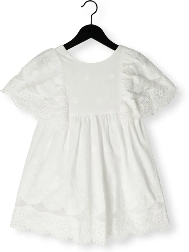 Mayoral Cotton Dress Meisjes - Jurk - Wit