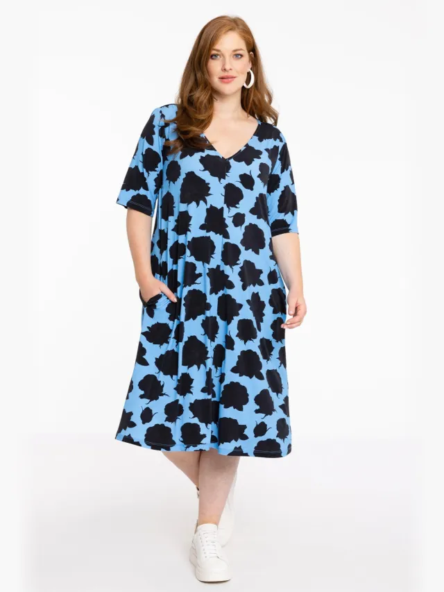 Yoek Jurk swing ROSA NERA | Lichtblauw