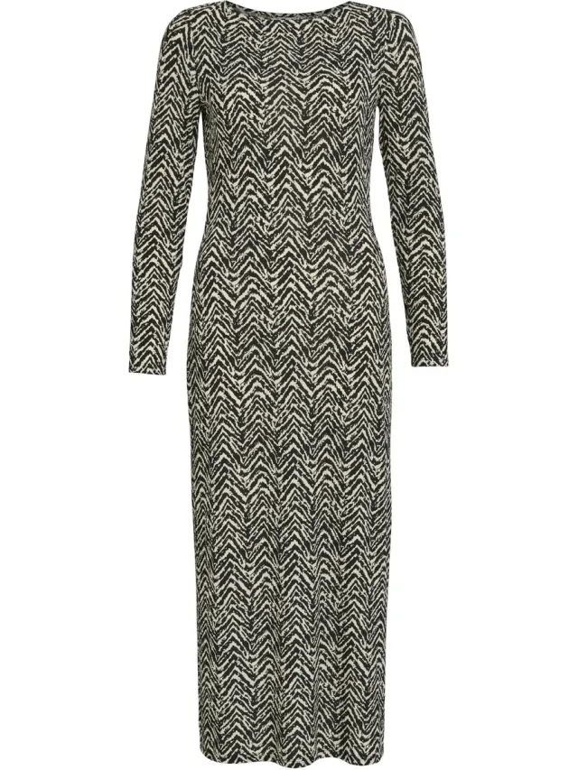 Vila maxi-jurk VIMADORA Lange mouwen Black Beauty