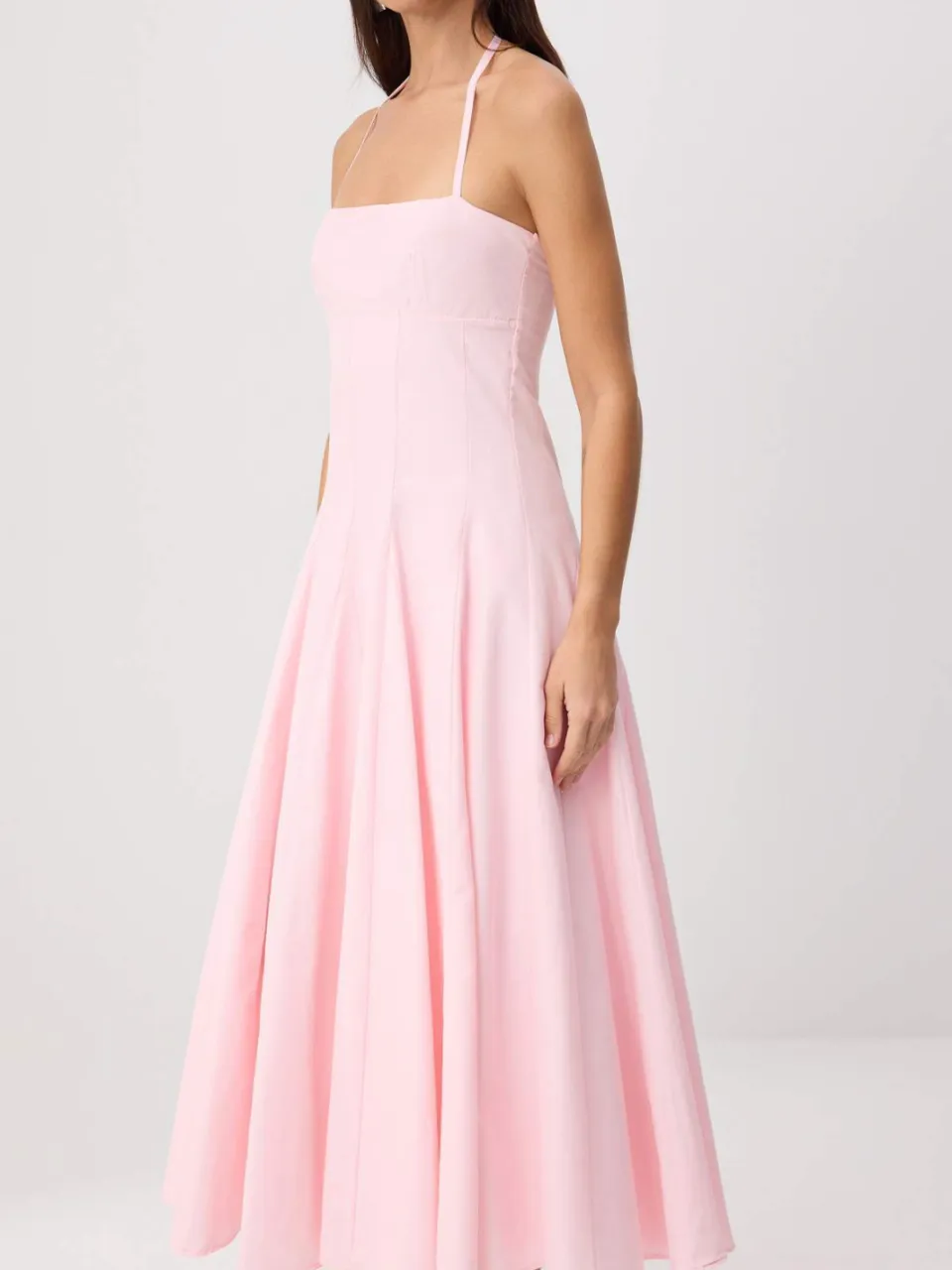 Trendyol TRENDYOLMİLLA Dames Roze Effen Maxi Mouwloos A-lijn Jurken, foto 2