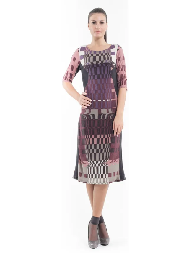 Conquista Trui met geometrisch patroon Rosé