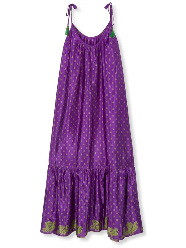 el.résidu dames vegan Midi Jurk Myra Paars