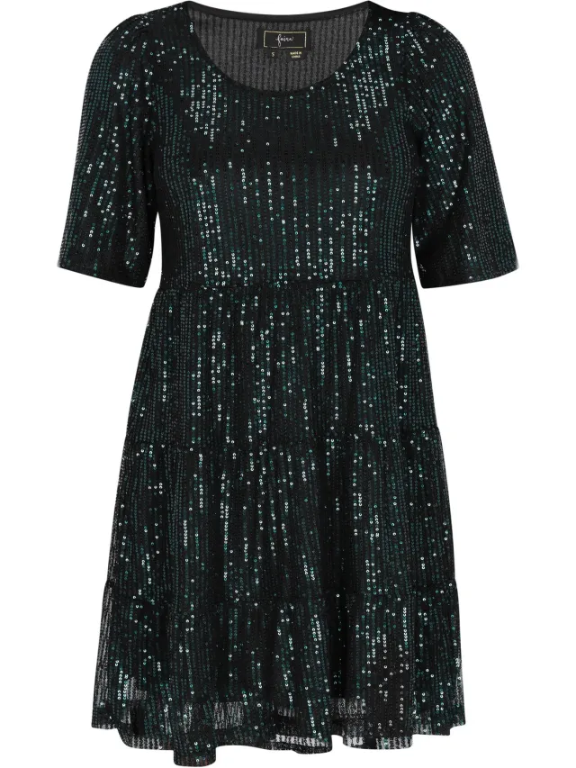 NAEMI Dress Dark Green