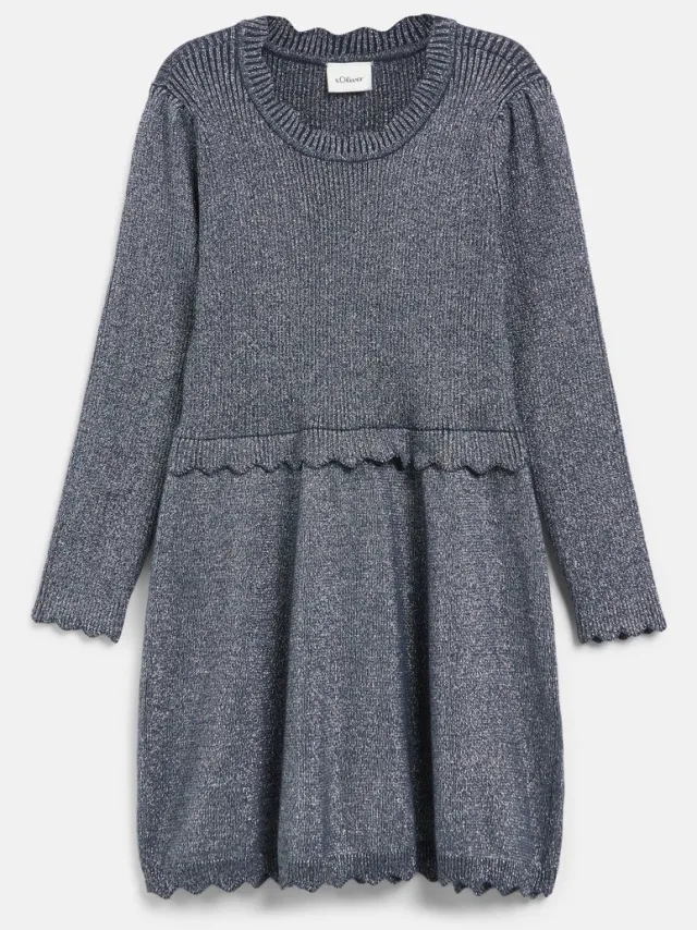 S.Oliver female - Korte jurk met glittergaren navy
