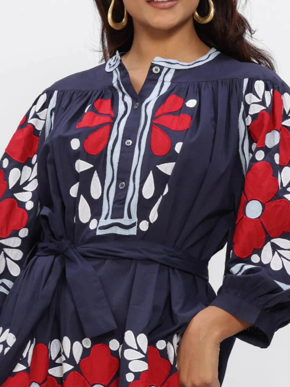Antik batik Dames Jurken Oxo Dress - Donkerblauw, foto 4