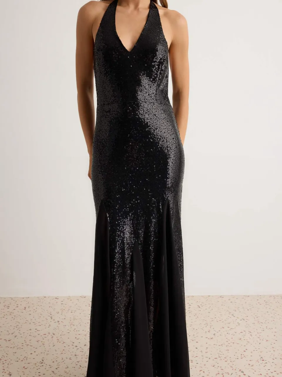 Trendyol TRENDYOLMİLLA Dames Zwart Getextureerd Maxi Mouwloos Meerminmodel Avond- Gala- Jurk, foto 2