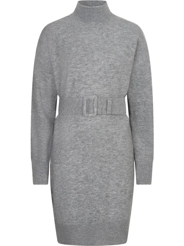 Lofty Manner Dress Karly - Mini Knitted Grijs