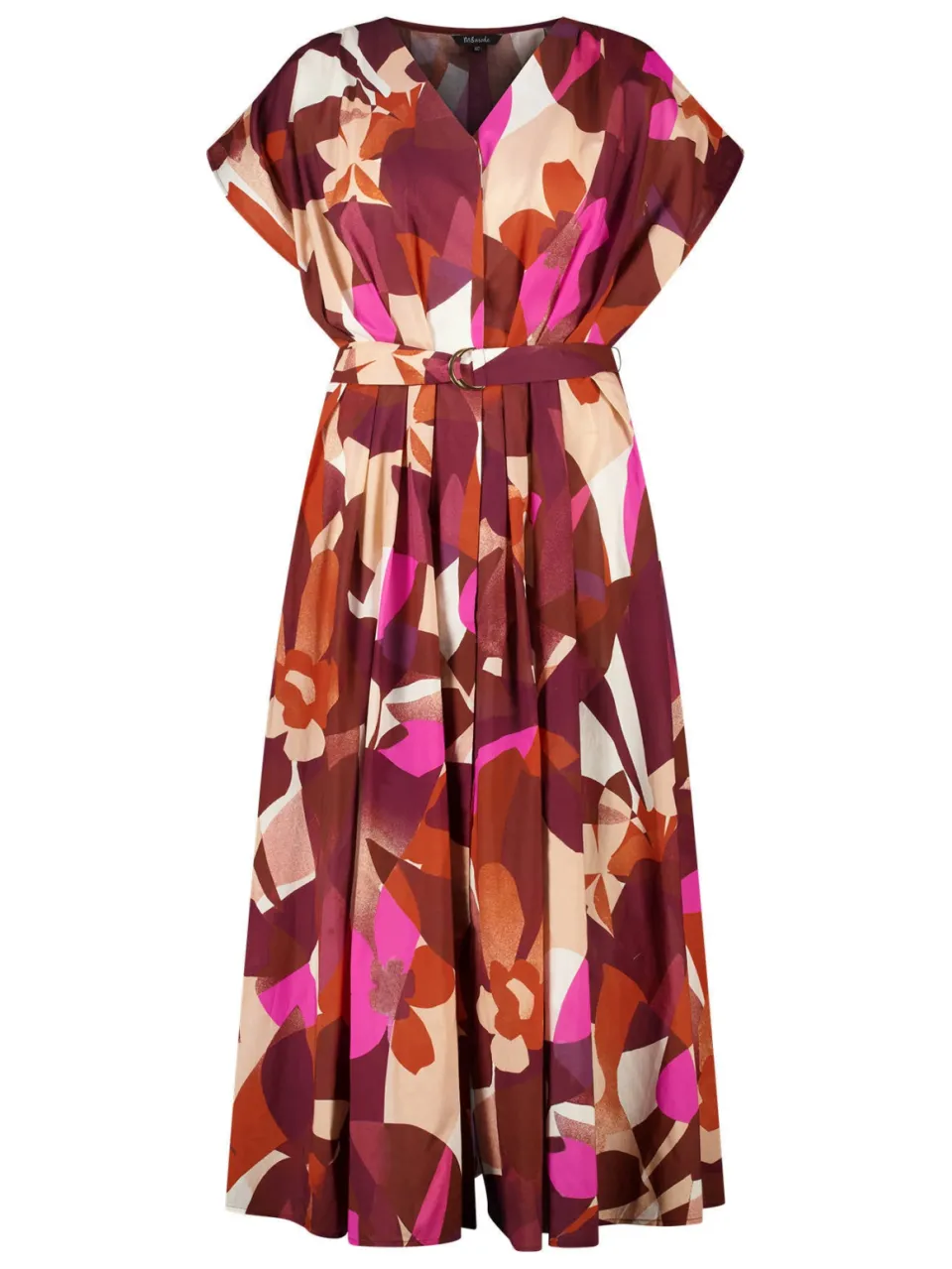 MS Mode jurk met ceintuur, Plus Size en print - meerkleurig multi orange, foto 2
