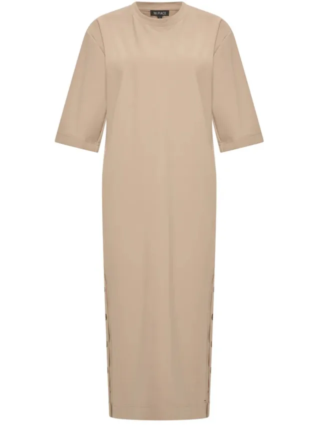 Mi Piace Bonded Travel Jurk Maxi 202692 Latte - Maat :