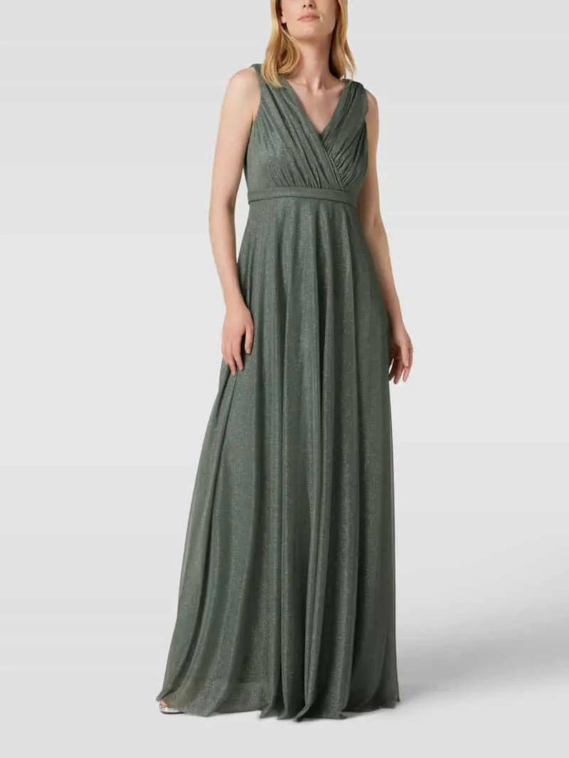 TROYDEN COLLECTION Avondjurk met glitter-mesh Mintgroen