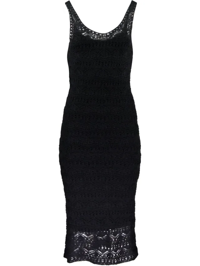 Iro zwarte midi jurk Lazza