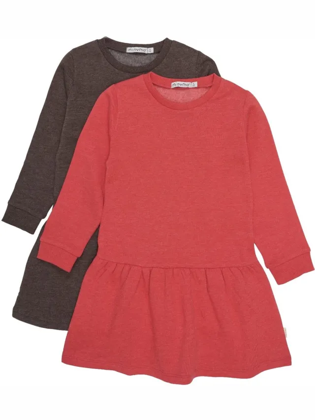 Minymo Sweatjurk met lange mouwen (2-pack) 5750 Tomato Puree