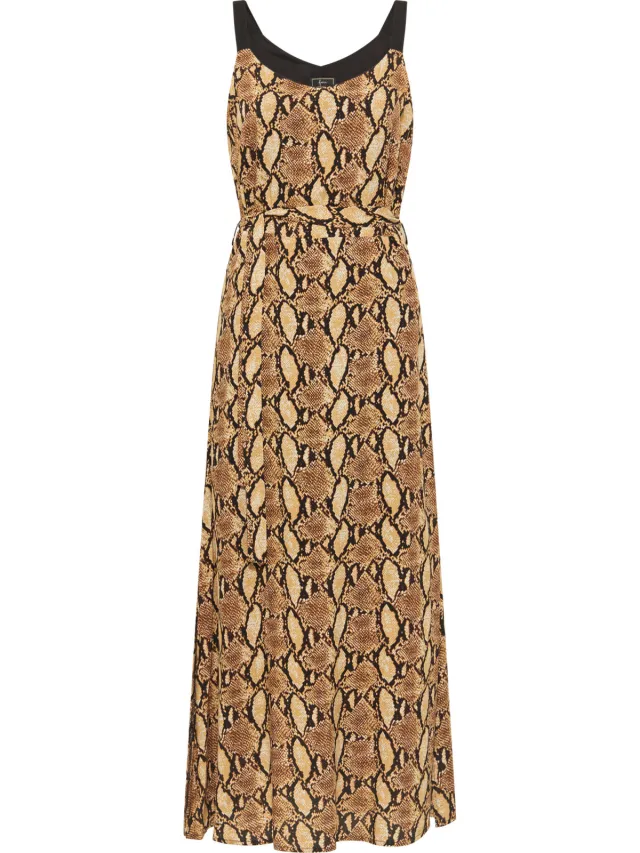 Faina Maxi jurk nelice Dames beige slang, foto 2