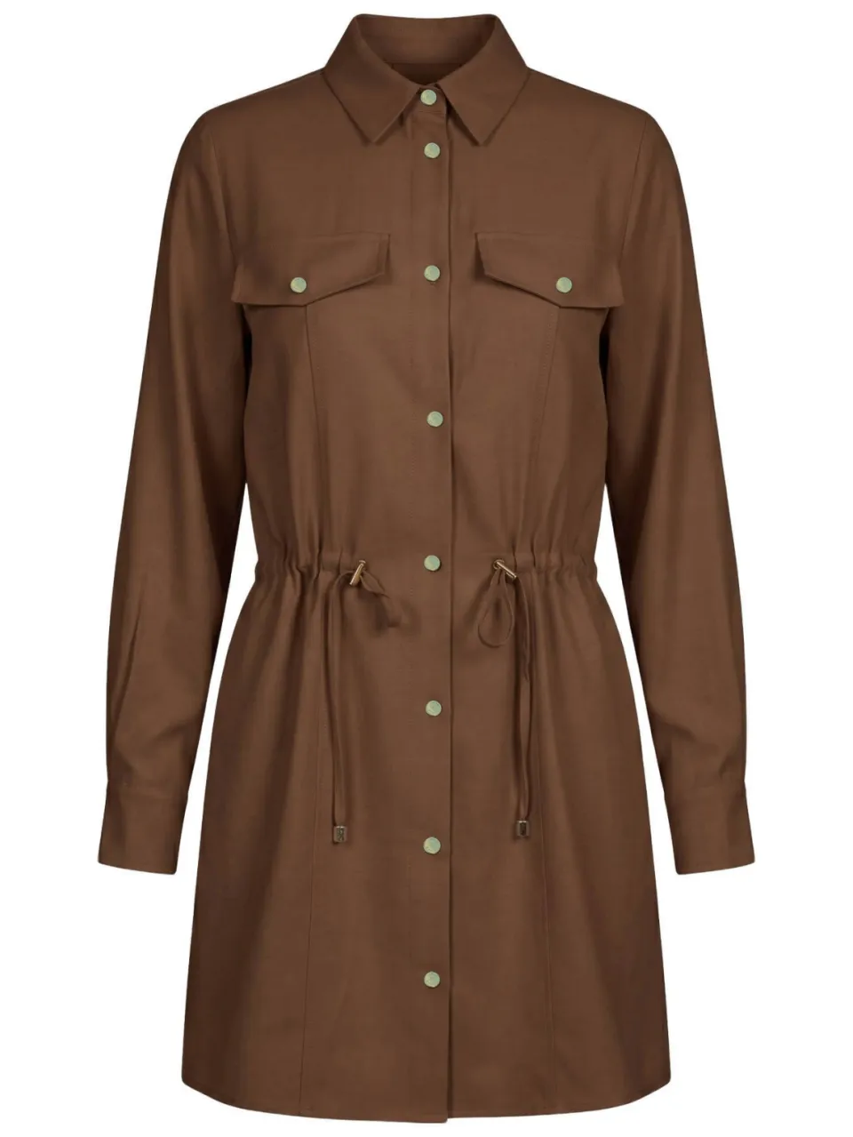 Nikkie viscose korte blousejurk - bruin, foto 2