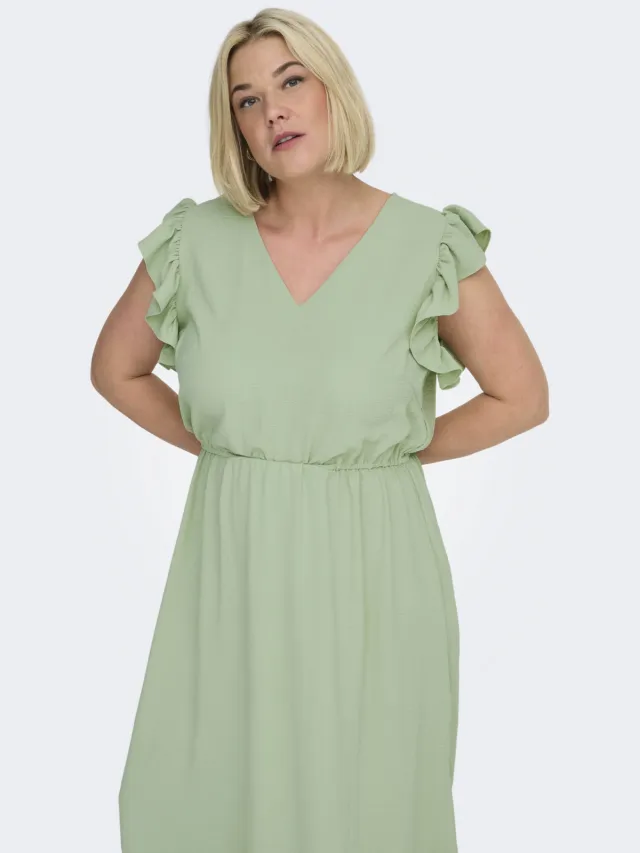 Only Carmakoma maxi jurk Groen