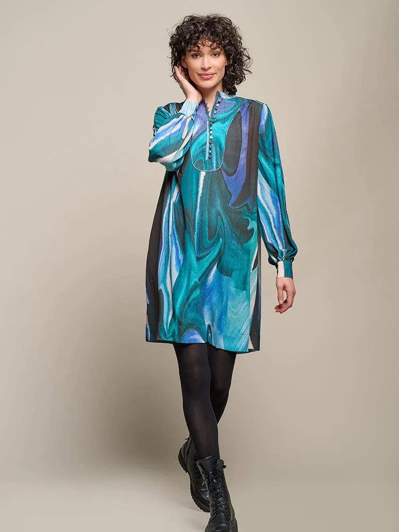 Mart Visser Dhalia Print Jurk Multi Blauw