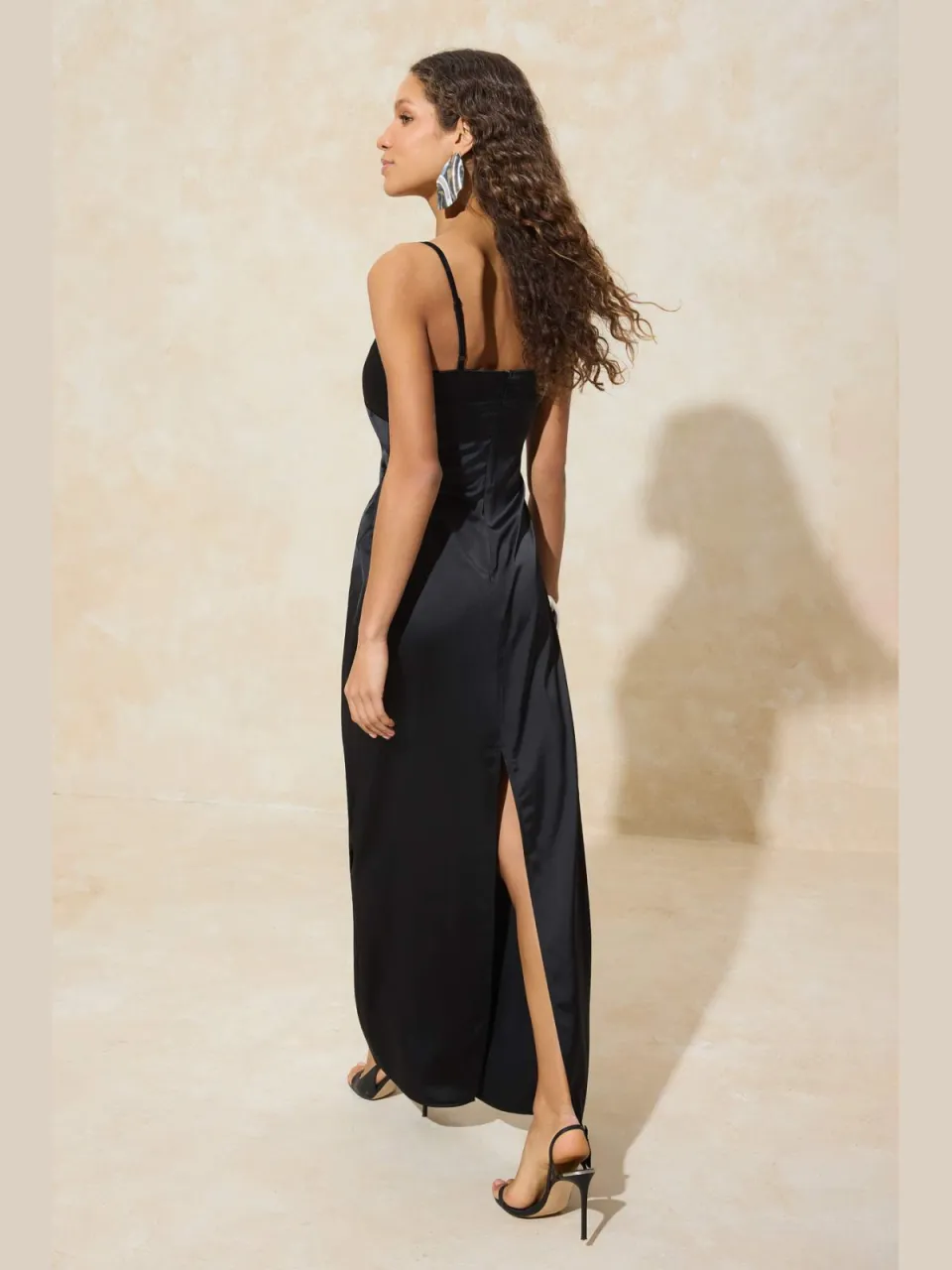 Turkishsouq Platte, mouwloze maxi-jurken voor dames, geschikt voor dagelijks gebruik, avond- en galajurken. zwart, foto 2