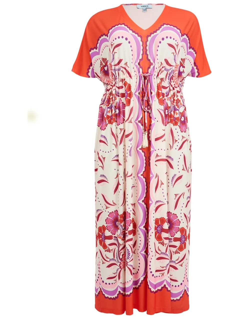 Yoek Maxi-jurk FLAMINGO | Oranje, foto 2