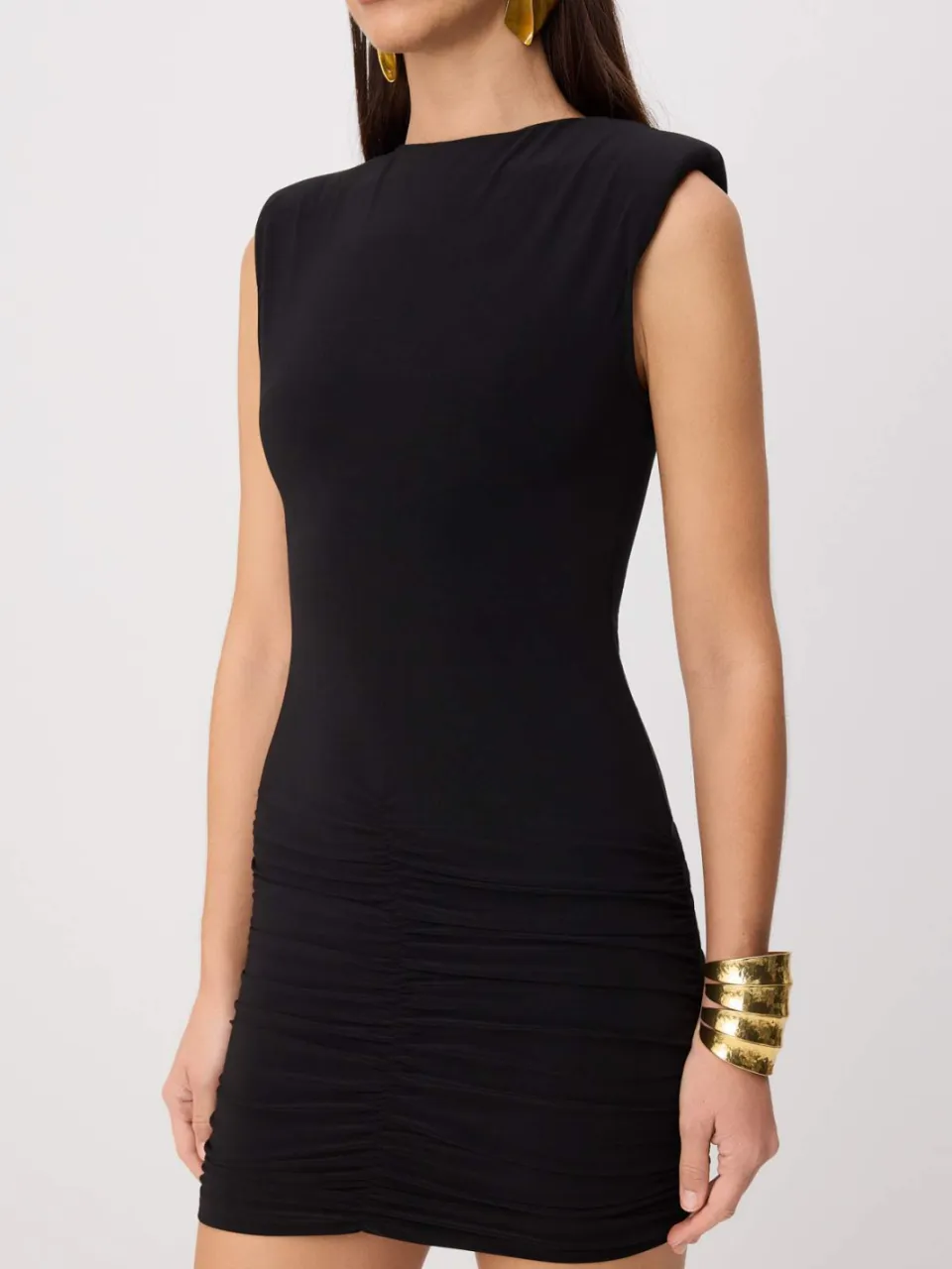 Trendyol TRENDYOLMİLLA Dames Zwart Effen Kort / Mini Mouwloos Bodycon Jurken, foto 2
