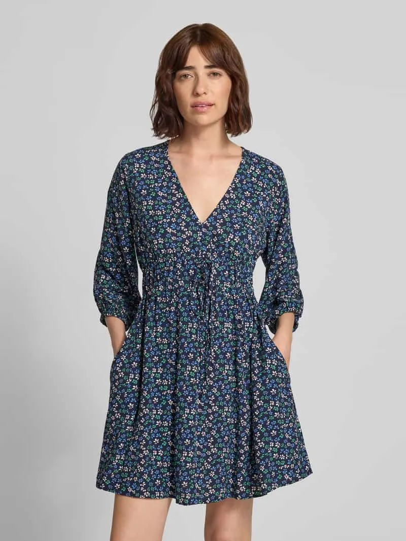 Gap mini-jurk van pure viscose met een florale all-over print Blauw
