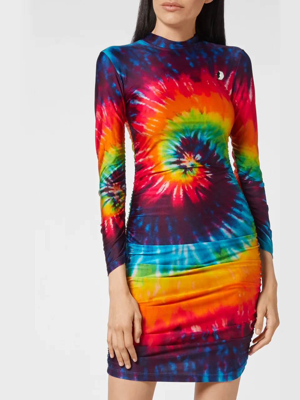 Philipp Plein Short Dress Tie Dye Veelkleurig