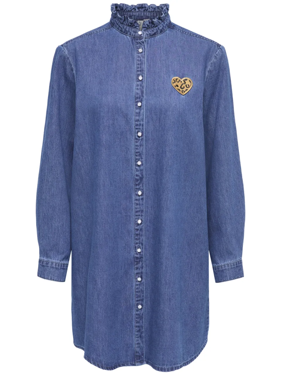 Only spijkerjurk met patches - blauw, foto 2