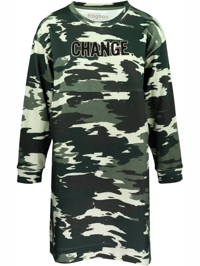 FrogBox • camouflage jurk • Groen