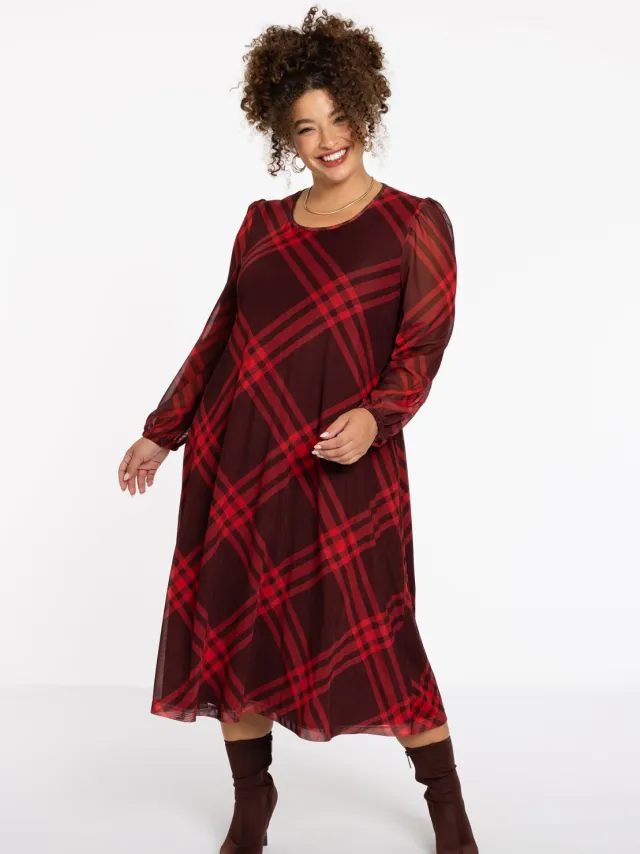 Yoek Jurk CHECK | Rood