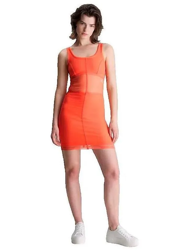 Calvin Klein Korte Jurk Calvin Klein Jeans Robe Jeans slim orange Oranje