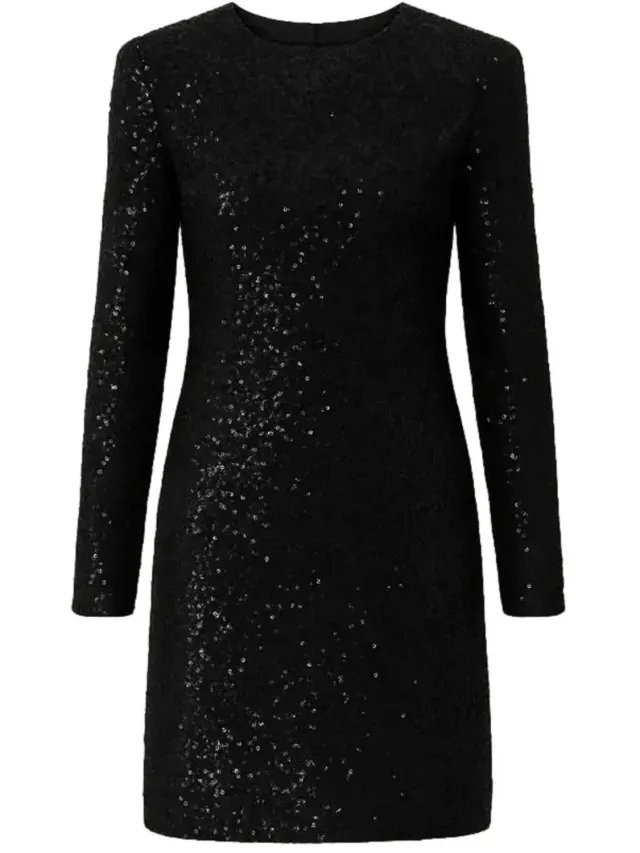 Norr Paillettenjurk voor dames Norr Milan zwart