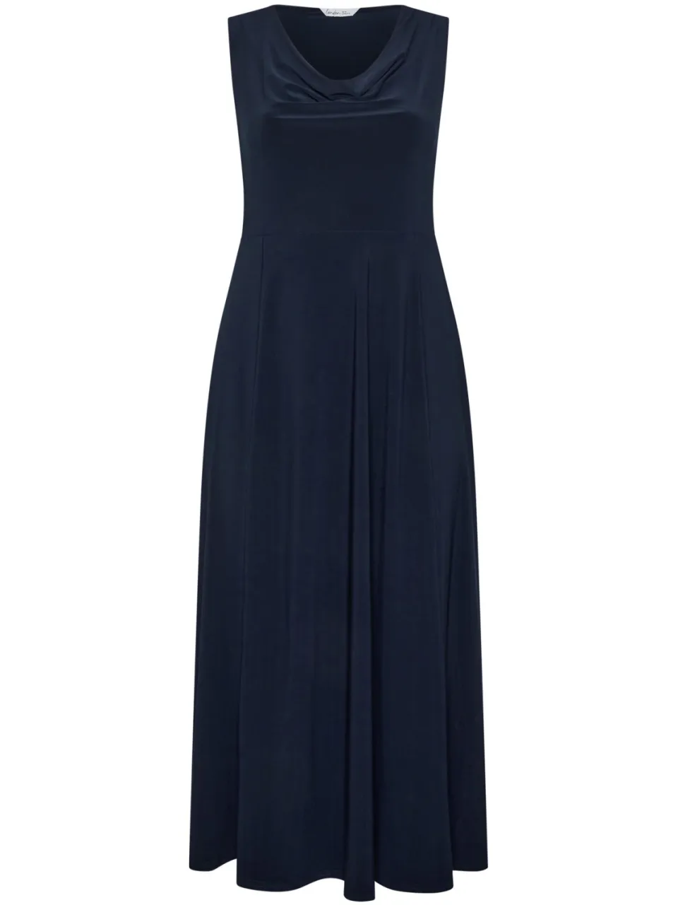 Yours London Yours Marineblauwe Gedrapeerde Maxijurksize 38, foto 3