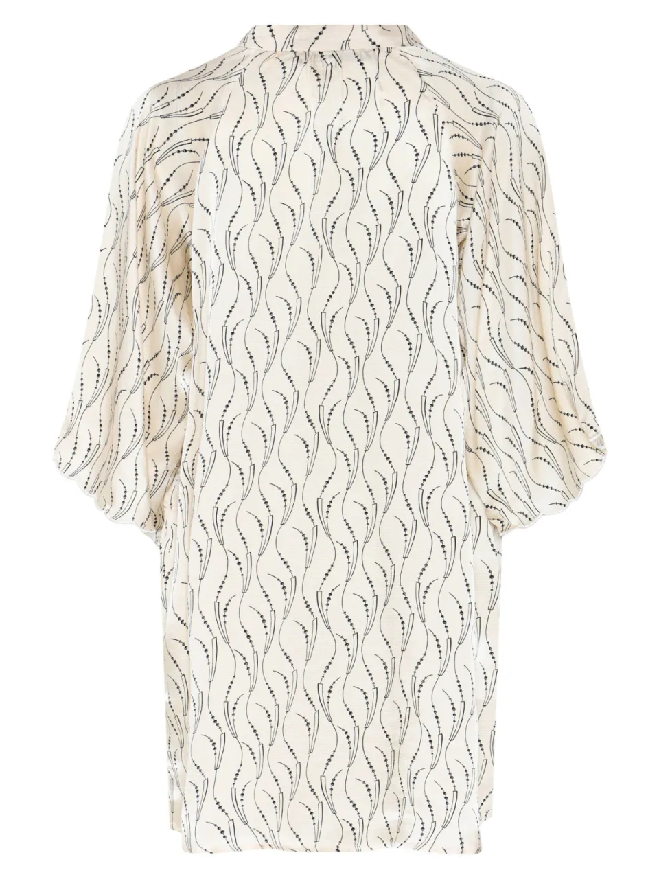 Bruuns Bazaar viscose korte jurk met print - ecru, foto 3